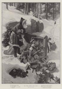 Les lutins volant le Père Noël